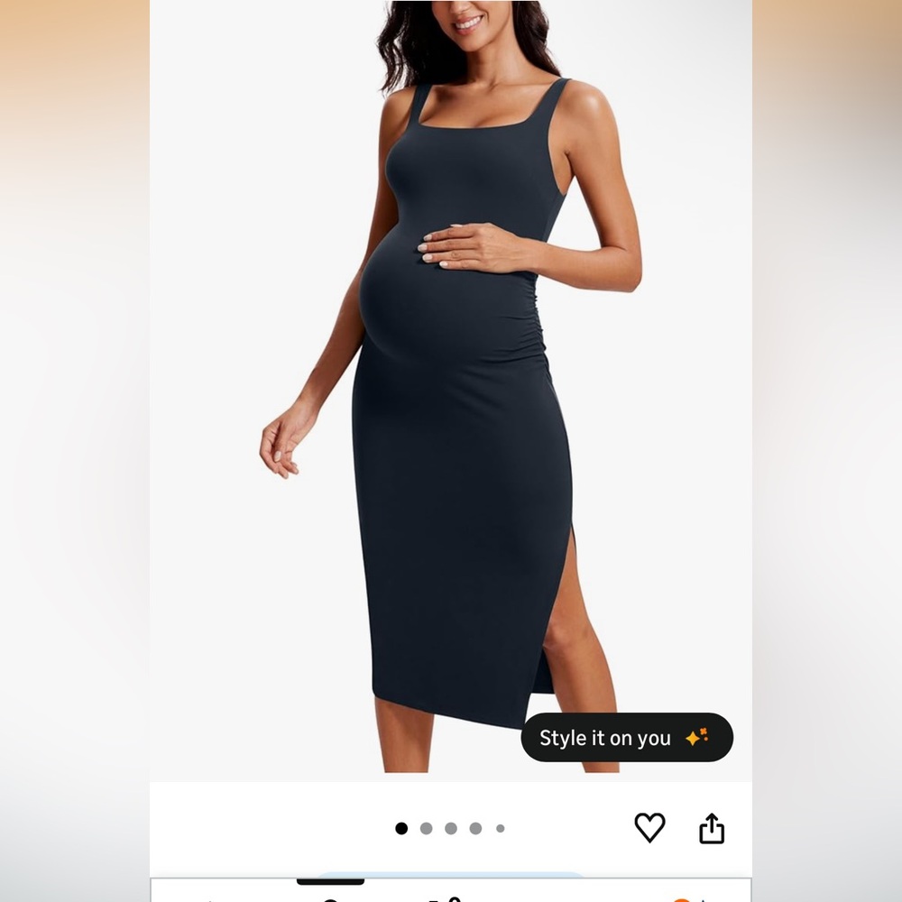 Black maternity tank dress
